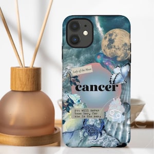 Cancer Zodiac Sign Tough Phone Case, Horoscope Collage case iPhone 16, iPhone 15, iPhone 14, iPhone 13, iphone 12, Samsung Galaxy
