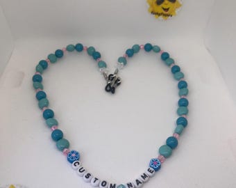 Personalized Name Beaded Eyeglass Chain.