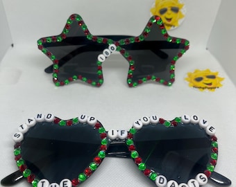 Darts Glasses: Novelty Heart or Star Sunglasses