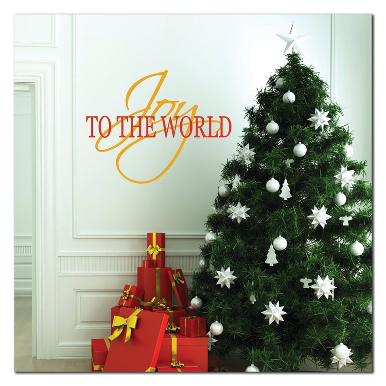 Joy to the World Christmas Vinyl Wall Decal Etsy