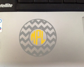 Chevron Monogram Decal 3" sticker