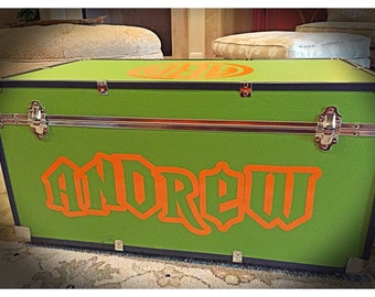 Personalized Camp Trunk Decal Summer Camp Sticker Custom Name Decal Gift for Boy Sleepaway Camp Trunk Name Vinyl Decal