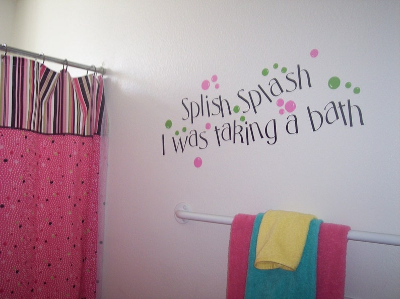 Splish Splash Vinyl Bathroom Decal Medium image 3