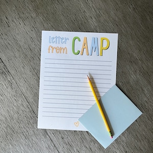 Letter From Camp - Camp Stationary - Summer Notes from Camp - Summer Camp Stationary - Camp Stationary Set - Multicolor Stationary