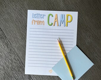 Letter From Camp - Camp Stationary - Summer Notes from Camp - Summer Camp Stationary - Camp Stationary Set - Multicolor Stationary