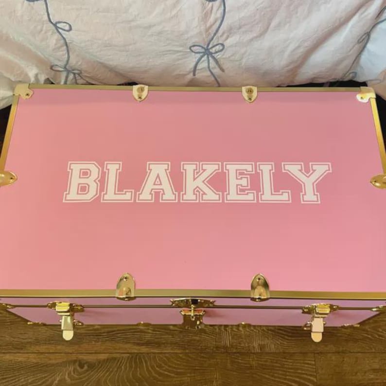 Custom Name Decal Camp Trunk Label Storage Organization Label Personalized Kids Camp Back to School Dorm Room Essential Dress Up Trunk bild 6