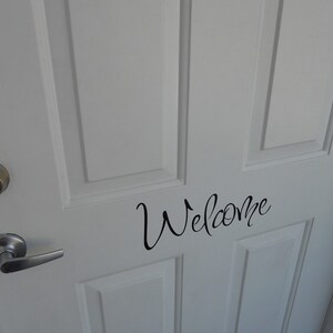 Welcome Front Door - Vinyl Lettering