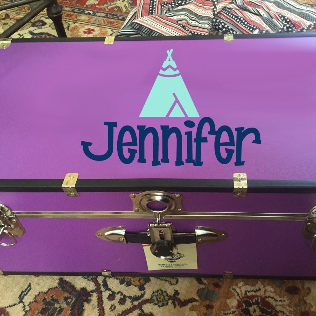 Teepee Camp Trunk Decal Camp Trunk Decal Personalized Etsy