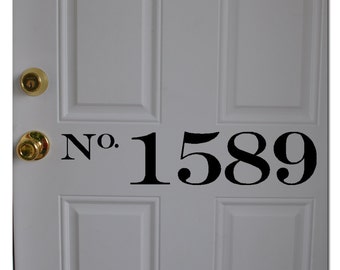 House Number Vinyl Decal 4" tall