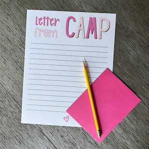 Letter From Camp Stationary Set Summer Notes from Camp Summer Camp Stationary A Note From Camp Sleepaway Camp