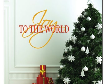 Joy to the World Christmas Vinyl Wall Decal