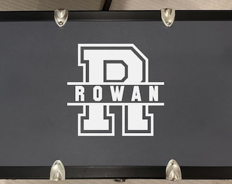 Custom Name Decal Vinyl Lettering Varsity Font Monogram Sticker Personalized Wall Initial Letter Collegiate Style Bedroom Decoration Dorm