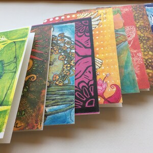 Stationery gift set of 16 notecards, blank greeting card set, notecard gift for artist, mixed card pack, mix and match, any occasion card