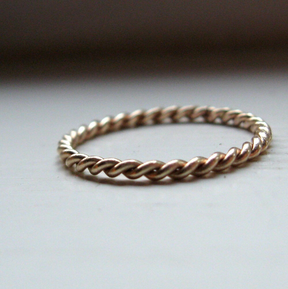 Twisted Gold Ring Etsy