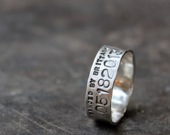 Duck Band Wedding Ring for Men and Women - Unisex Personalized