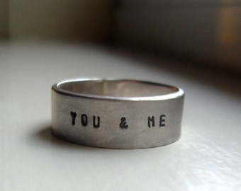 Personalized Rustic Wedding Band