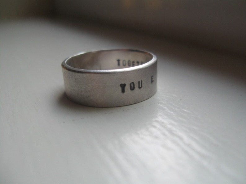 Personalized Rustic Wedding Band image 4