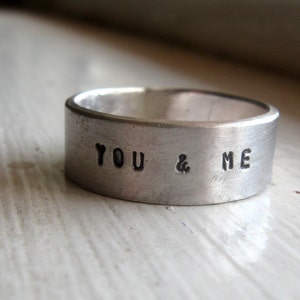 Personalized Rustic Wedding Band image 2