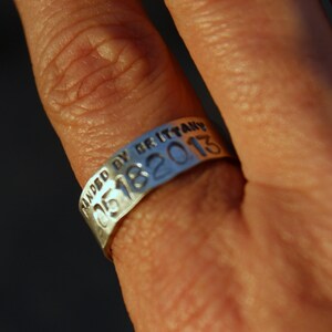 Duck Band Wedding Ring for Men and Women Unisex Personalized image 4