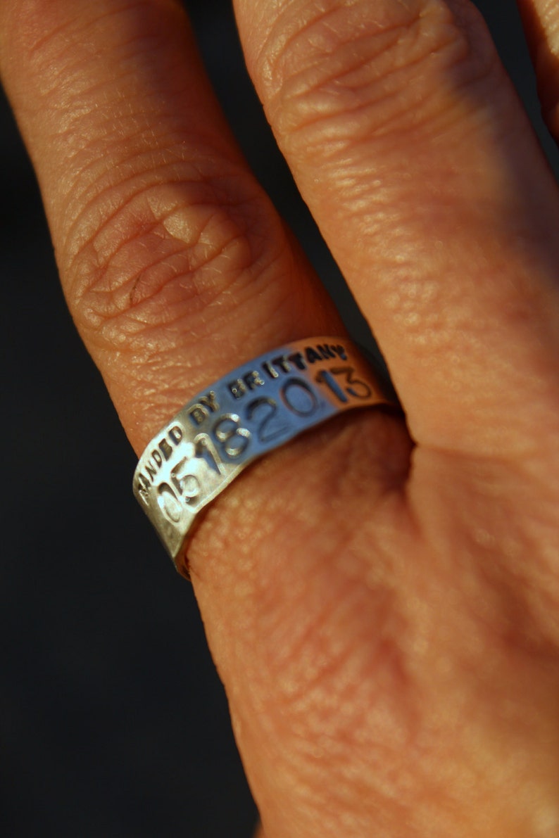 Duck Band Wedding Ring for Men and Women Unisex Personalized | Etsy