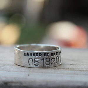 Duck Band Wedding Ring for Men and Women Unisex Personalized image 3