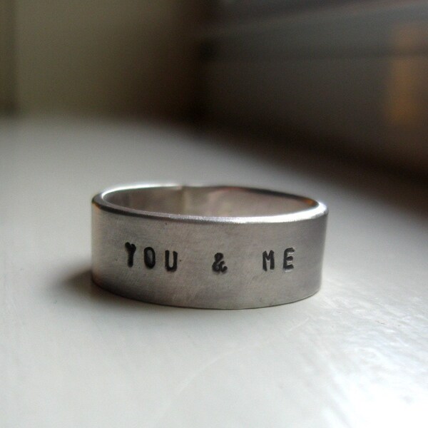 Personalized Rustic Wedding Band