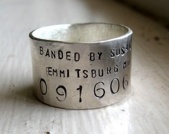 Unique Personalized Duck Band Ring