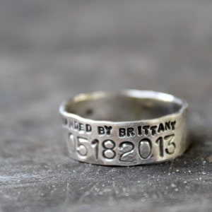 Duck Band Wedding Ring for Men and Women Unisex Personalized image 5