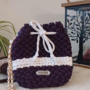 Bolso Chouquette – Bolsa Pucket Colorida y Estilosa Hecha de Macramé, Algodón y Trapillo