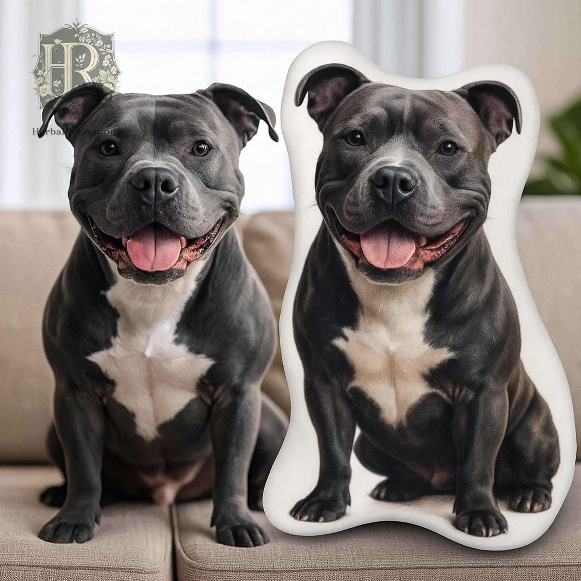 Custom 3D Pet Pillow From Photo – Personalized Stuffed Animal Replica, Pet Memorial Gift for Dog Cat Lover, Double Sided Custom Pet Cushion