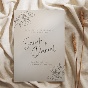Wedding Invitation Template, Canva Wedding Invitation Template, Editable Wedding Invitation, DIY Wedding Invitation, Minimalistic Invitation