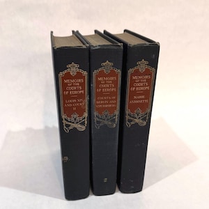 Vintage Trio of French “Memoirs of the Courts of Europe” Books from 1910