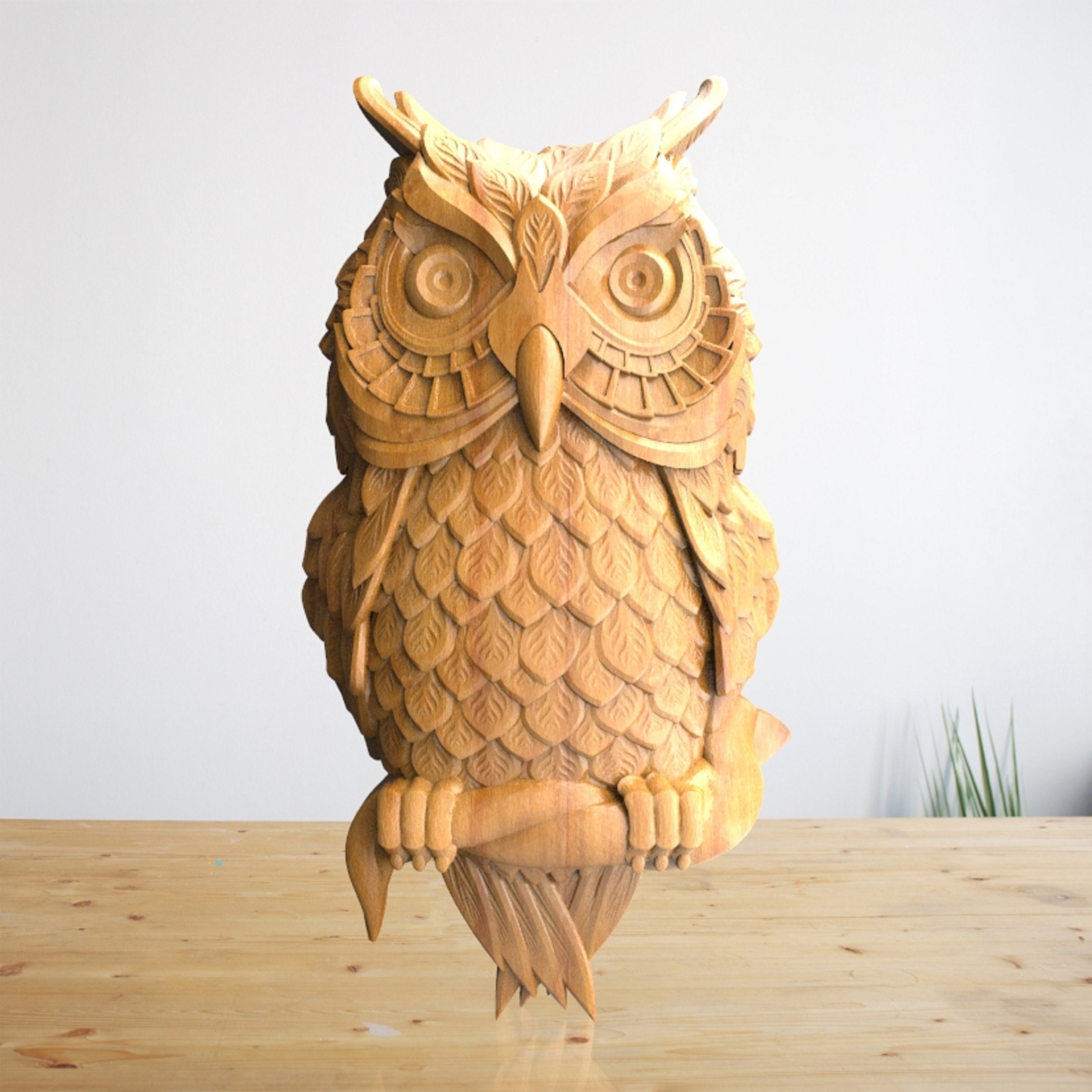 Owl - STL File For CNC Wood Carving, Cnc Router Files
