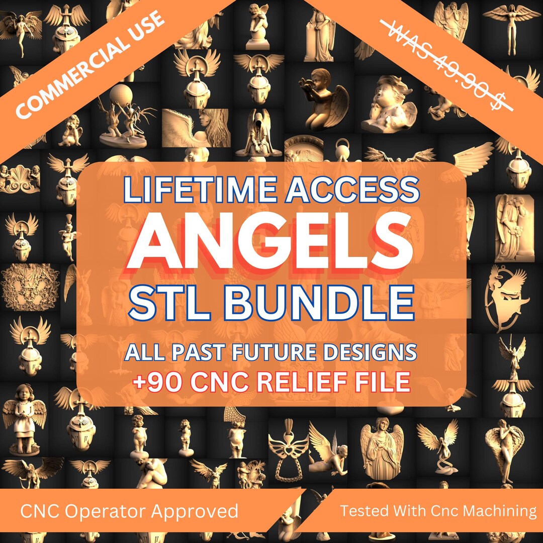 Angels Stl Pack 3D CNC Router STL Relief Pack: +90 STL Files of Panel ...