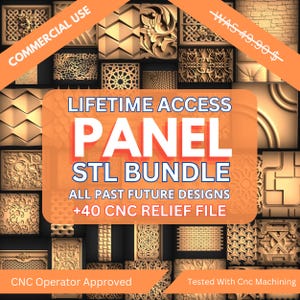 Archivos de relieve CNC para 40 paneles – Juego de archivos de ornamento STL para fresadora CNC – Descarga digital instantánea