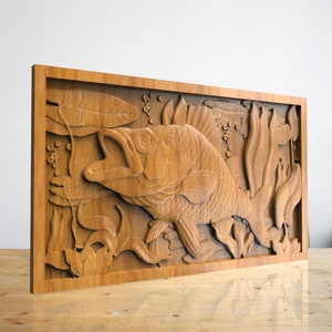 Fisch - STL-Datei für CNC-Holzschnitzerei, Cnc-Fräserdateien