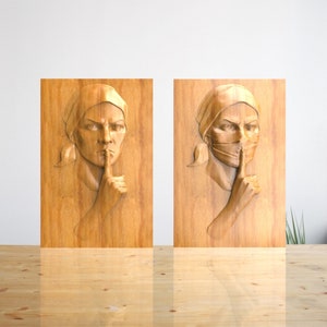 Nurse Shhh - STL File For CNC Wood Carving, Cnc Router Files