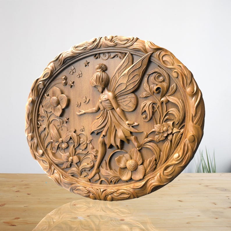 Fairy - STL File for CNC Wood Carving, Cnc Router Files - Etsy