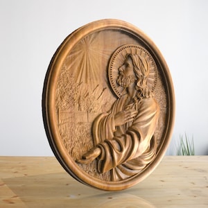 Gesù Cristo - File STL per intaglio del legno CNC, file per router CNC