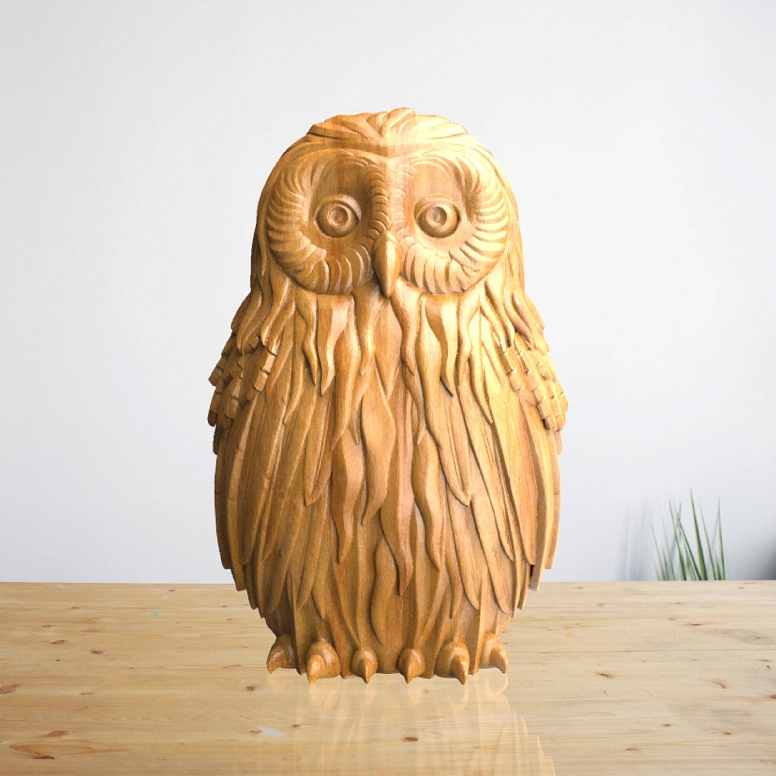 Owl - STL File For CNC Wood Carving, Cnc Router Files
