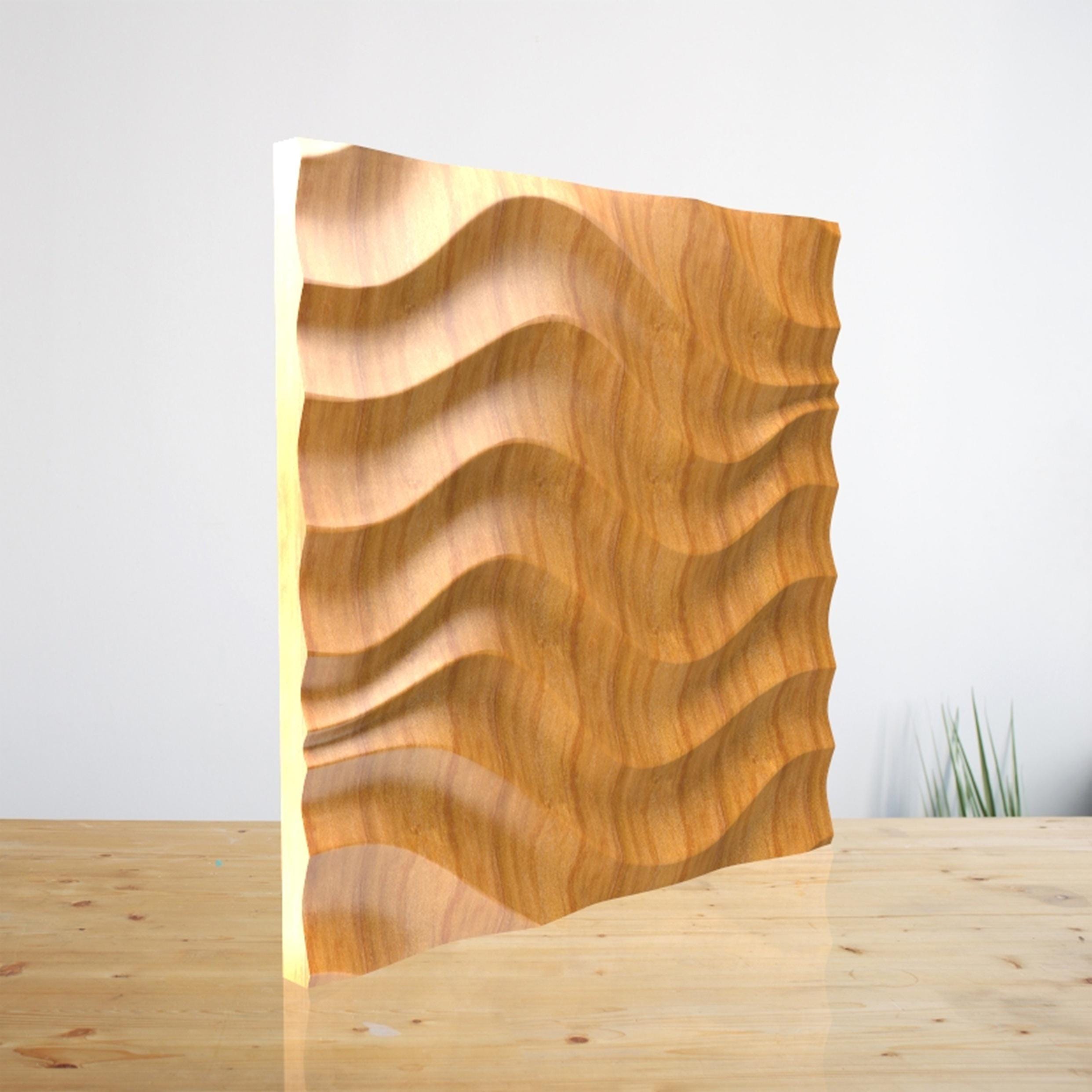 Wave Texture Stl Wave Wall Panel STL 3D Model –bas Relief Textured Wall Relief for 3D ...