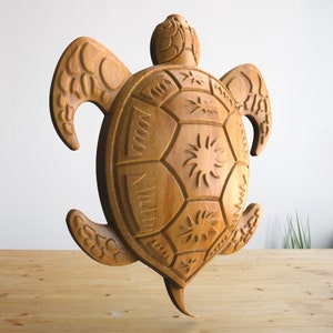 Caretta Caretta - Fichier STL pour sculpture sur bois CNC, fichiers de routeur CNC