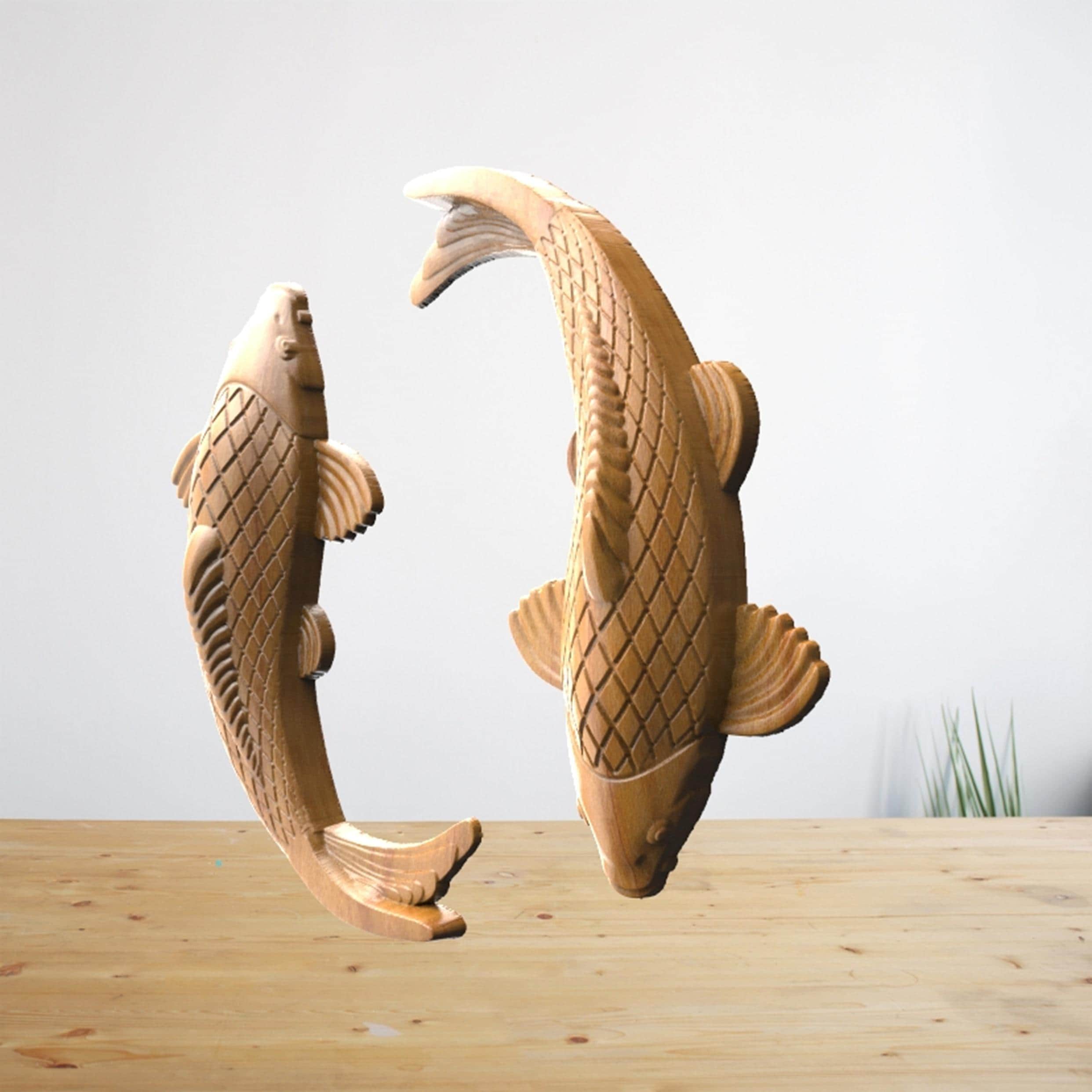 Carp Fish Cnc STL File for CNC Wood Carving, Wall Panel Cnc Router ...