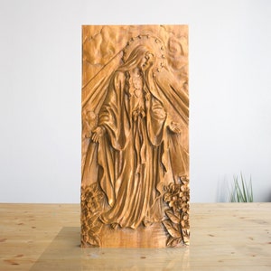 Vergine Maria - File STL per intaglio del legno CNC, file per router CNC