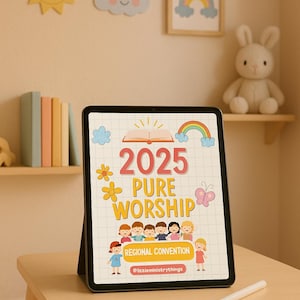 Cuaderno digital para niños de la Convención de Adoración Pura 2025 / Libro de actividades de la Convención Regional de los Testigos de Jehová / Cuaderno de trabajo para niños de los testigos de Jehová /