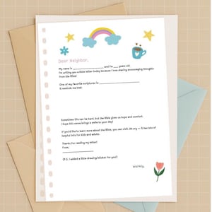 Plantilla de carta para niños para el ministerio: Carta de ánimo de los testigos de Jehová