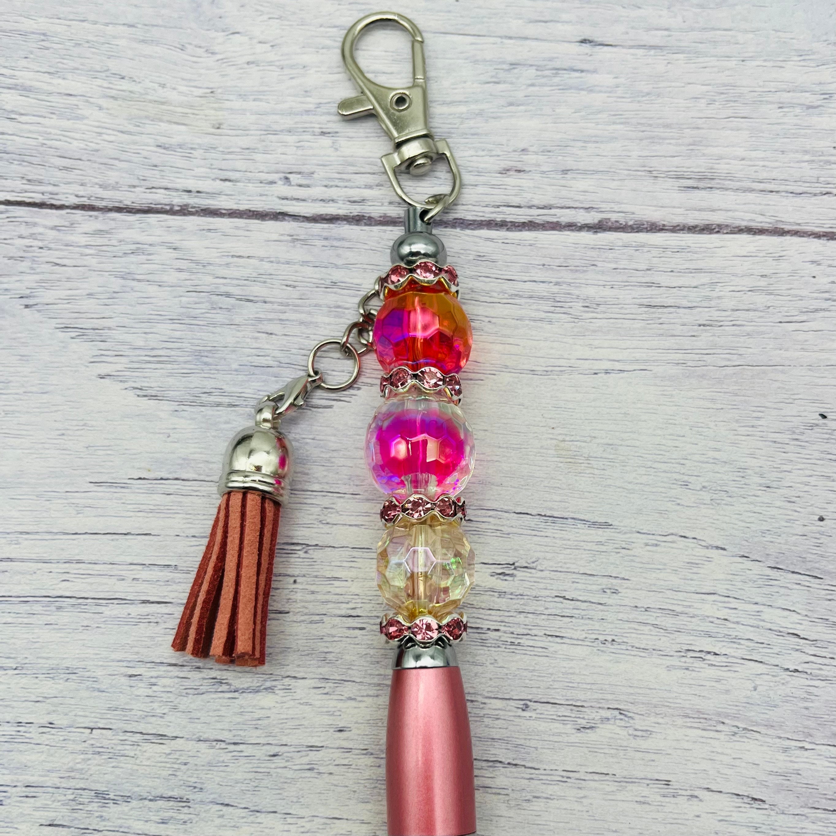Pen Topper Keychain Mini Pen Beaded Keychains - Etsy