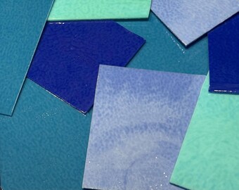 90 COE Blue Opal Sheet Glass Fused, Stained Glass, or Mosaic Bullseye
