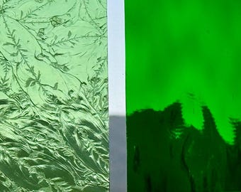 Green (part two) Sheet Glass for Mosaic or Stained Glass Art NON-fusible