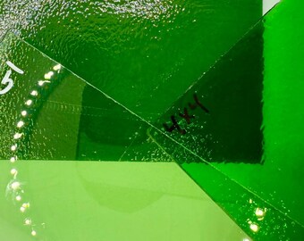Green (part one) Sheet Glass for Mosaic or Stained Glass Art NON-fusible